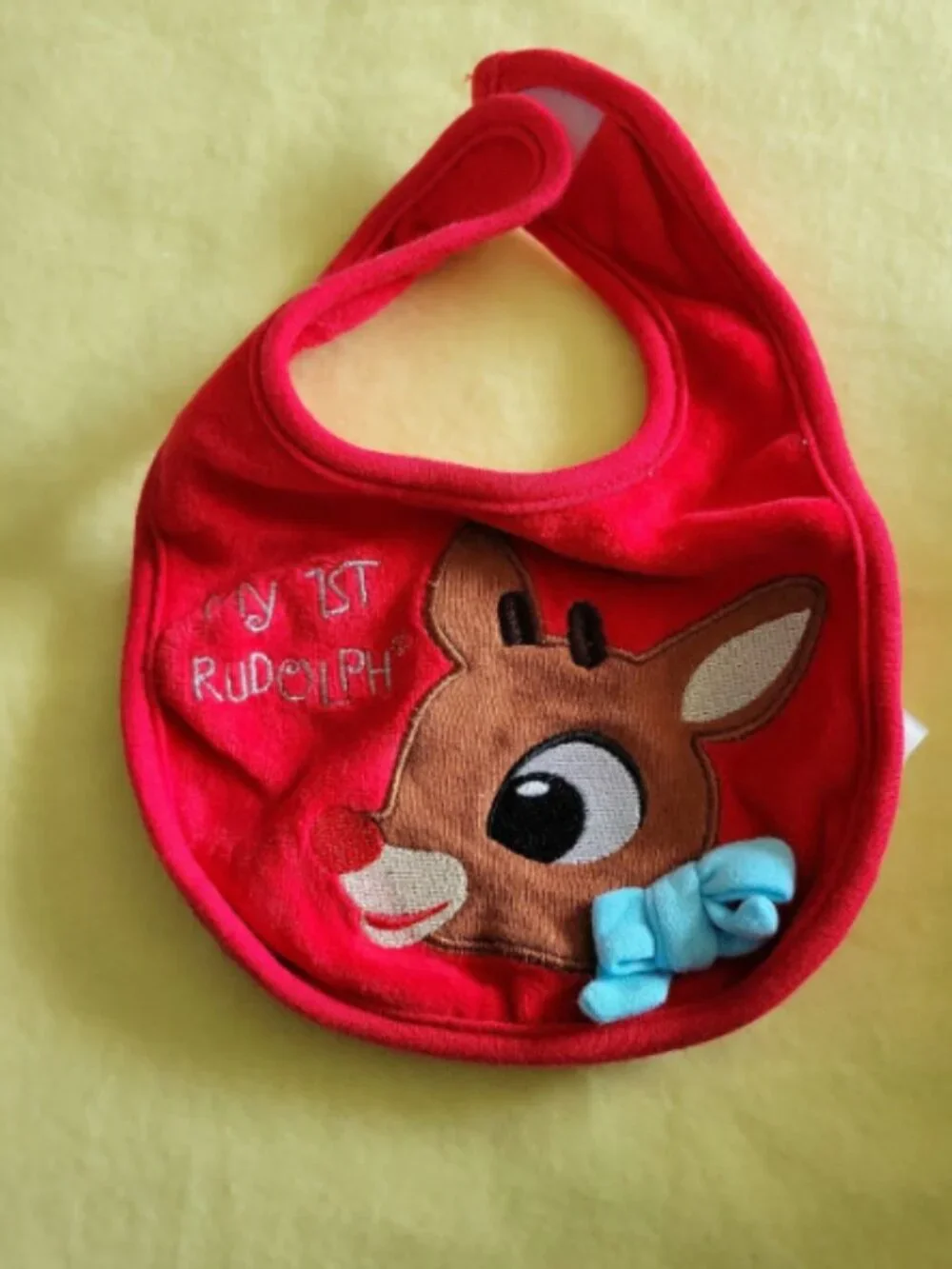 Baby bib. My first rudolph